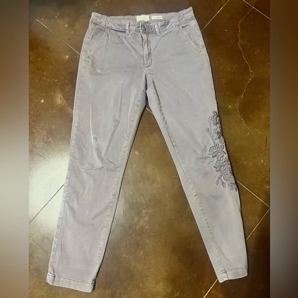 Relaxed Embroidered Chino Pants Size 30 Relaxed - Lilac - Picture 4 of 9